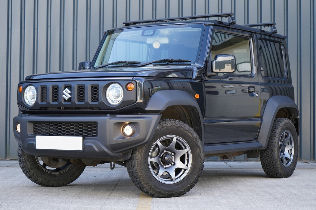 Suzuki Jimny (2018+) fitted with Matte Anthracite High Peak J-02 wheels