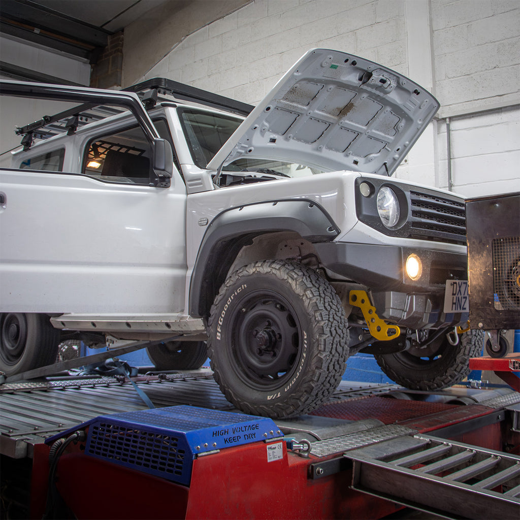 Jimny dyno test Pipercross air intake for suzuki jimny horsepower HBP gains